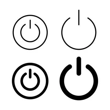Power icons vector. Power Switch sign and symbol. Electric power Illustrazione stock