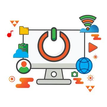 Power illustration. computer illustration. Illustrazione stock