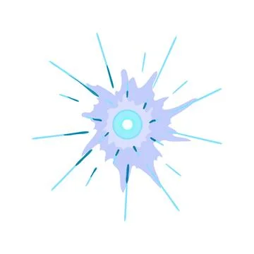 Power impact vfx cartoon vector illustration Stock Illustration