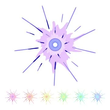 Power impact vfx cartoon vector graphic 库存插图