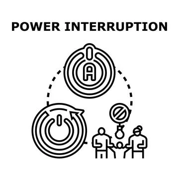 Power interruption concept illustrating electrical outage イラスト素材