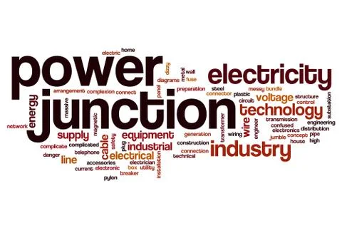Power junction word cloud Stock Illustration