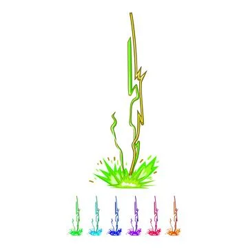 Power lightning effect cartoon vector graphic 스톡 일러스트
