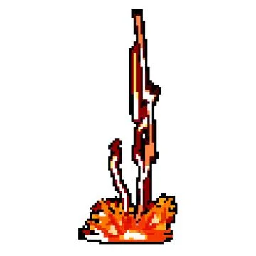 Power lightning effect pixel art vector illustration Stock Illustration