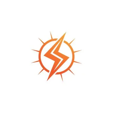 Power lightning logo Stock Illustration