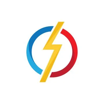 Power lightning logo Illustration