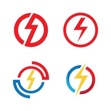 Power lightning logo Illustration