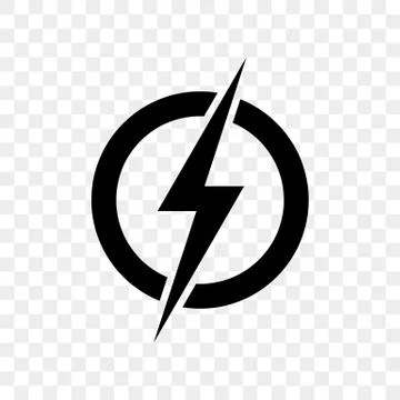 Power lightning logo vector icon Illustrazione stock