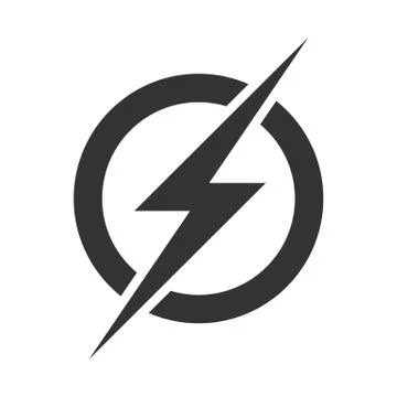 Power lightning logo vector icon Illustrazione stock