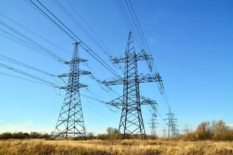 Power line closeup Stock Photos