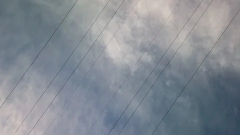 Power line with electricity pylon Video stock 128204589