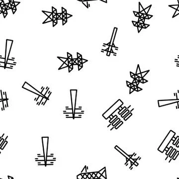 Power Line Electricity Vector Seamless Pattern Stock Illustration