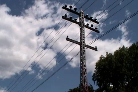 Power Line  Stock Footage 736997