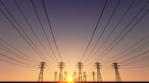 Power line Stock Footage 21461962