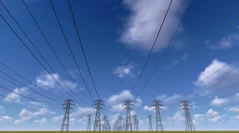 Power line Stock Footage 21462196