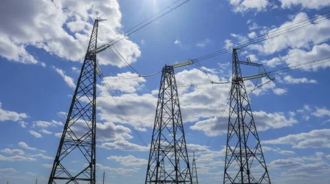 Power line. Video stock 49808638