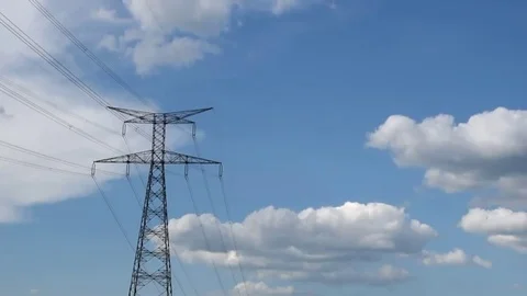 Power line Stock Footage 73592297