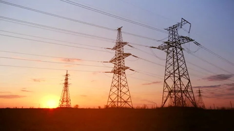 Power line Stock Footage 105787787