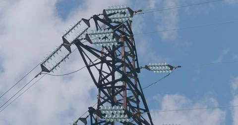 Power Line High Voltage Timelapse Video stock 112400007