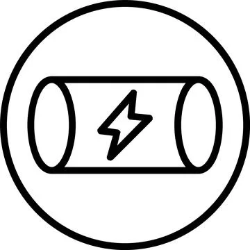 Power Line Icon Design Stock-Illustration