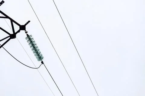 Power line insulator Stock Photos