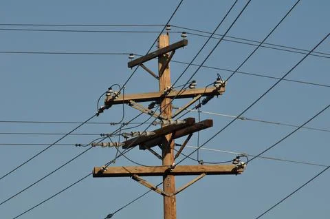 Power Line Intersection Foto stock