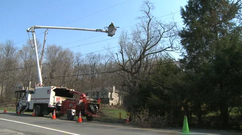 Power line maintenance (4 of 4) Stock-Footage 3779184