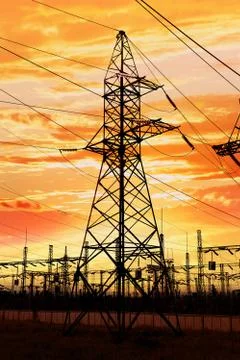 Power line Stock Photos