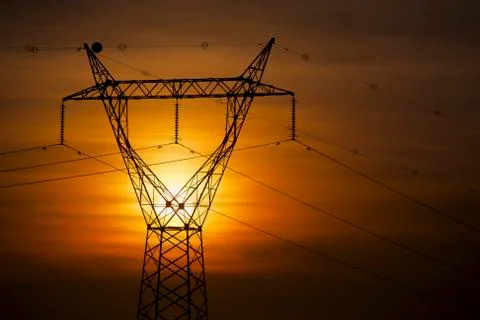 Power line Fotos de archivo