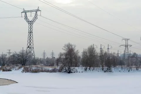Power line. Foto stock