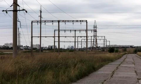 Power line Stock Photos