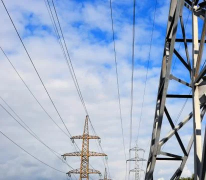 Power line Stock Photos