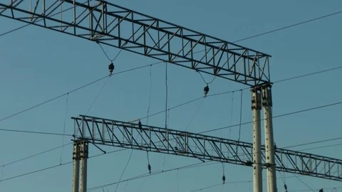 Power line pylon Stock Footage 115327859
