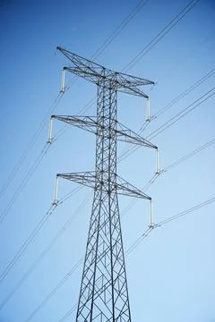 Power line in Spain Fotos de archivo