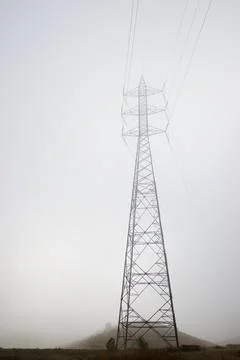 Power line in Spain Stock Photos