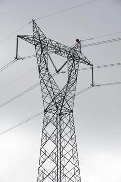 Power line in Spain Stock Photos