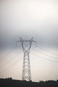 Power line in Spain Stock Photos