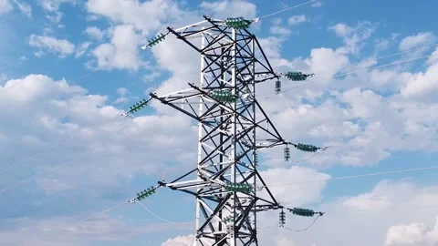 Power line support 2 Stock Footage 155803644