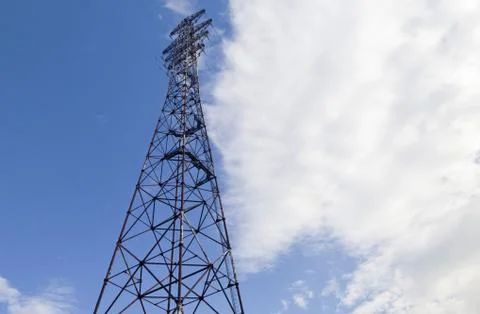 Power line support Stock Photos
