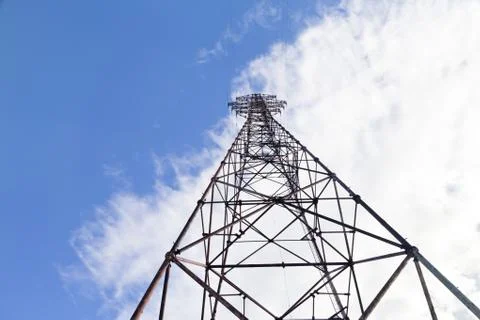 Power line support Stock Photos