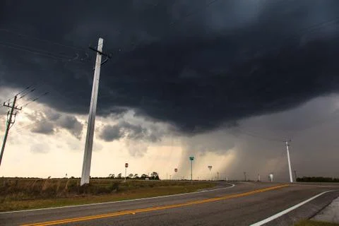 Power-line Thunderstorm 스톡 사진