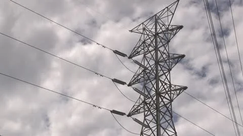 Power line time-lapse Video stock 10908096