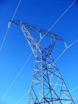 Power line tower Stock Photos