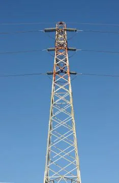 Power line tower Stock Photos
