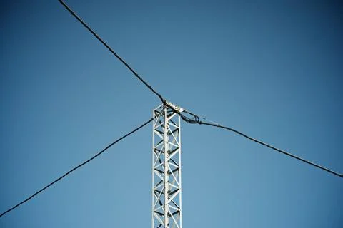 Power line view Stock Photos