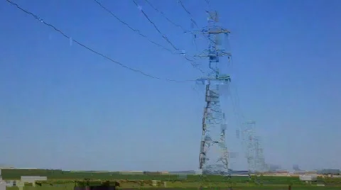 Power line.mpg Stockbeeldmateriaal 865870