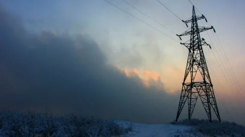 Power Lines 1  Stock Footage 573872
