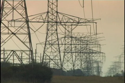 Power Lines 2 Stock Footage 298199