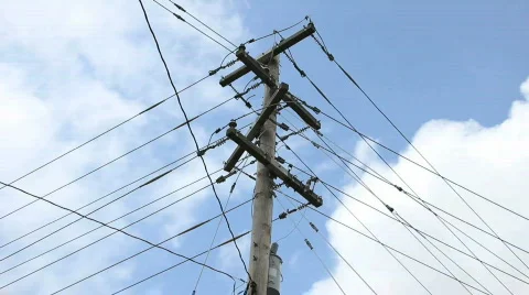Power Lines 2 Stock Footage 831839