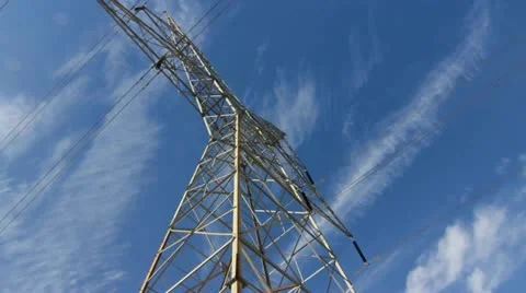 Power Lines 2 Stock Footage 20624727